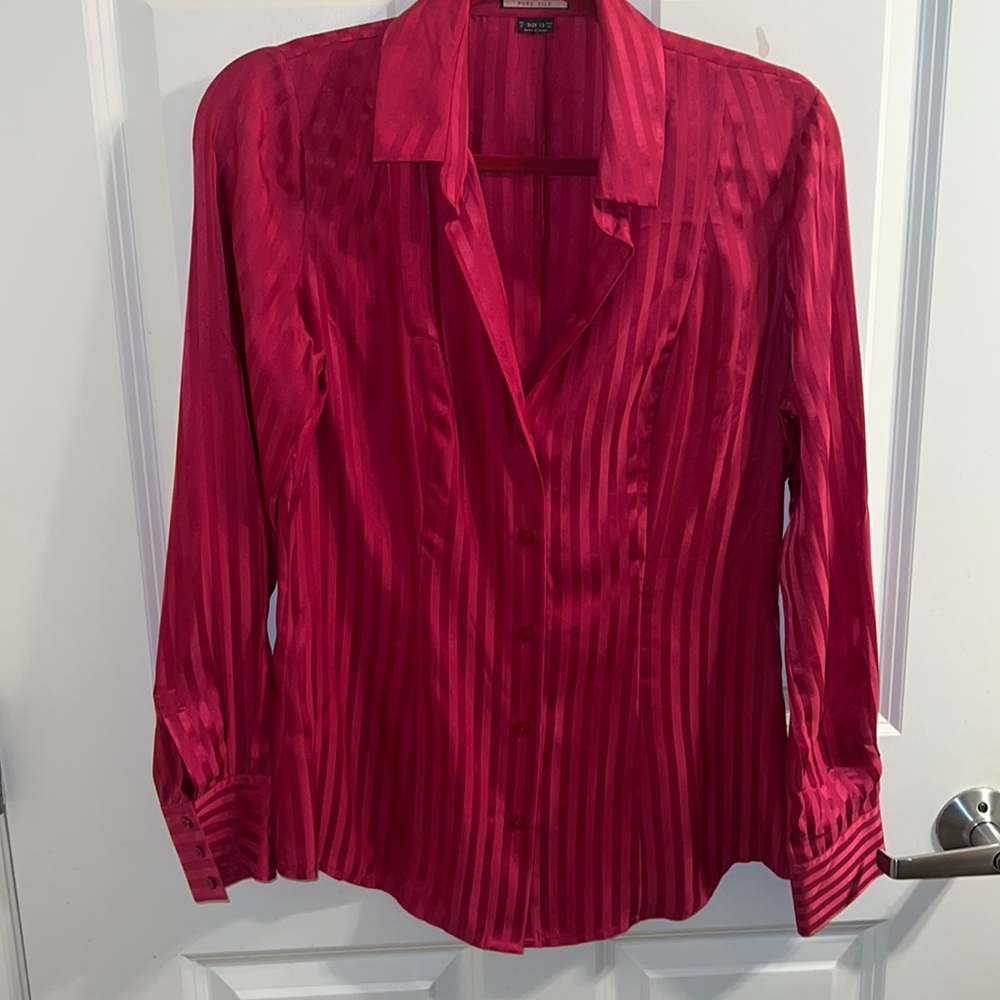 Thomas pink pure silk blouse